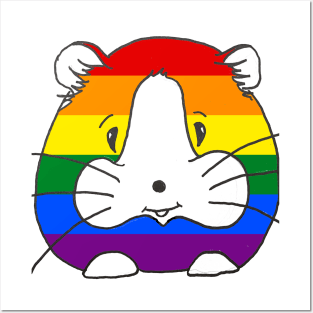 Gay Pride Guinea Pig Posters and Art